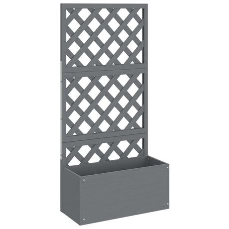 VidaXL Jardinières avec treillis 2 pcs 65x33x135 cm HKC gris
