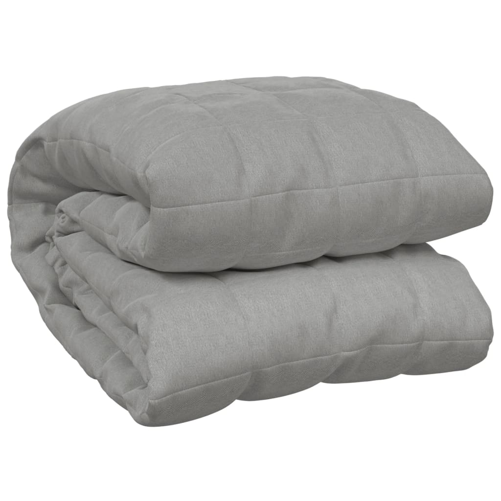 VIDAXL Coperta debole 140x200 cm 10 kg di tessuto grigio