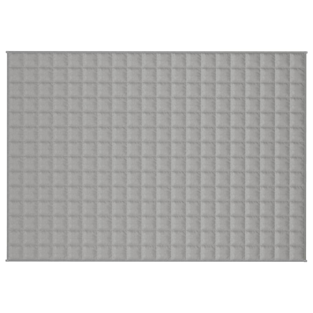 VIDAXL Coperta debole 140x200 cm 10 kg di tessuto grigio