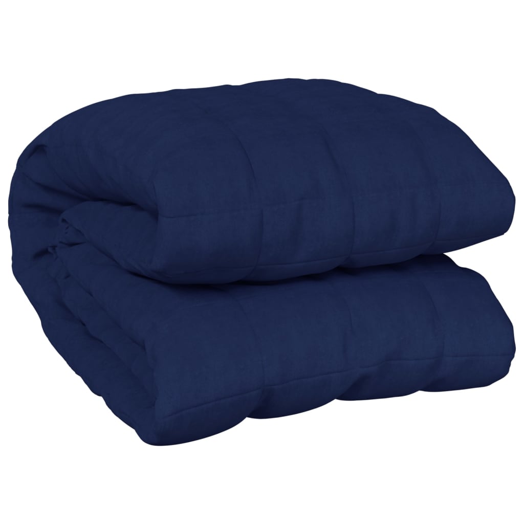 VIDAXL Coperta debole 200x230 cm 9 kg di tessuto blu