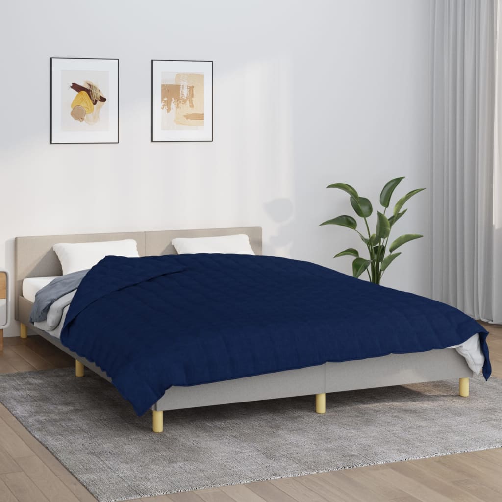 Vidaxx couverture lestée 200x220 cm 13 kg tissu bleu
