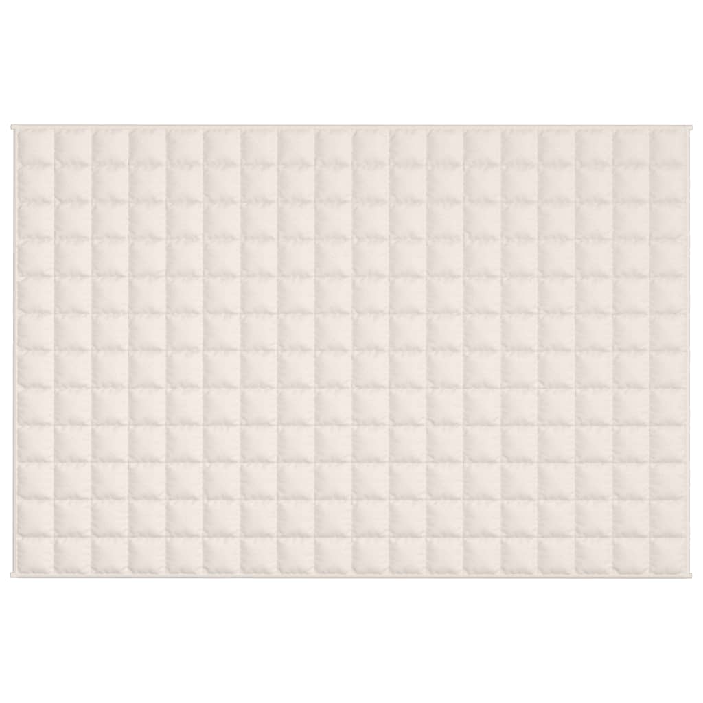 Vidaxl schwache Decke 122x183 cm 9 kg Stofflampencreme -gelöscht