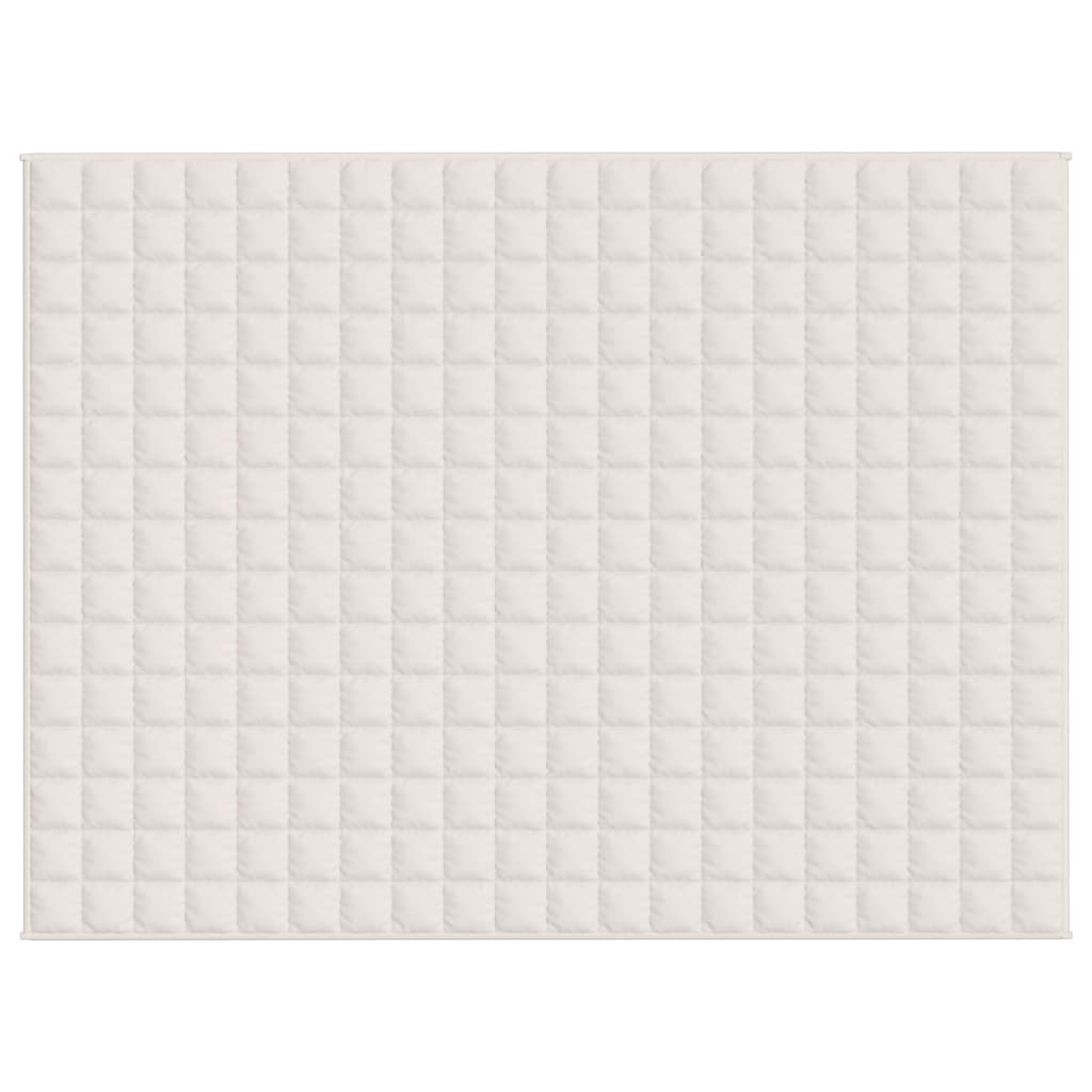 Vidaxx couverture lestée 152x203 cm 7 kg tissu crème clair