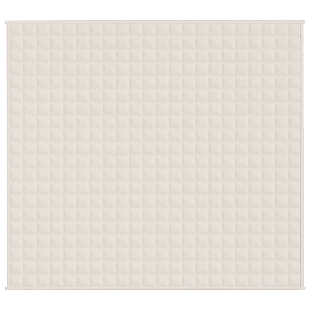 Vidaxl schwache Decke 200x220 cm 9 kg Stoff Light Cream -gelöscht