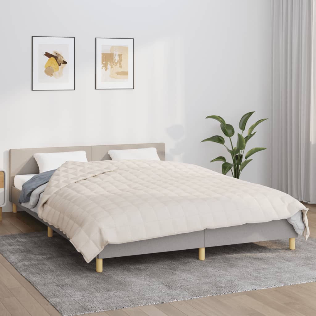 Vidaxx couverture lestée 220x240 cm 11 kg tissu crème clair