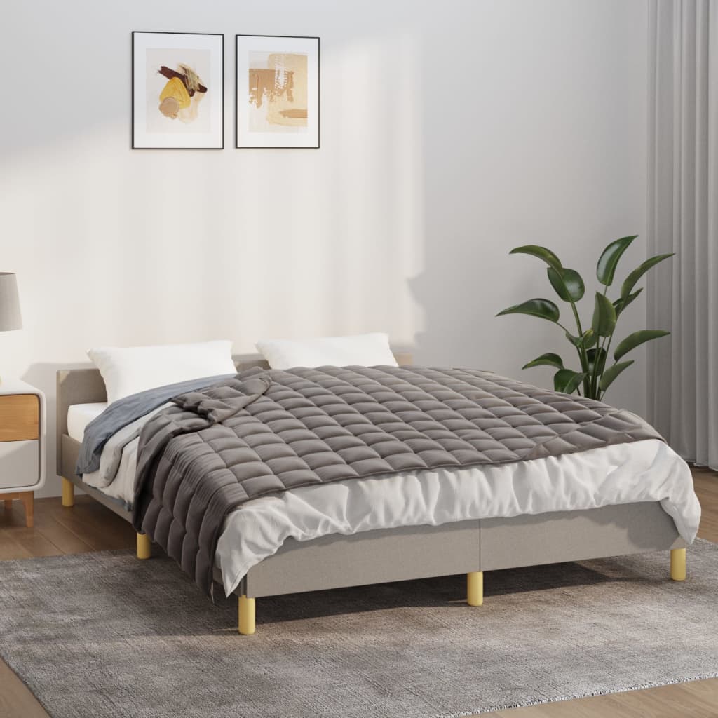 Vidaxx couverture lestée 135x200 cm 6 kg tissu gris