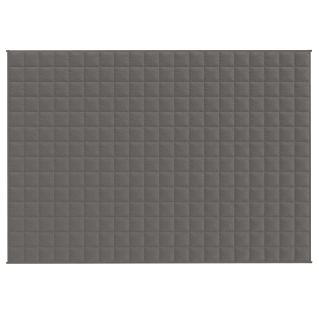 VIDAXL Coperta debole 140x200 cm 6 kg di tessuto grigio