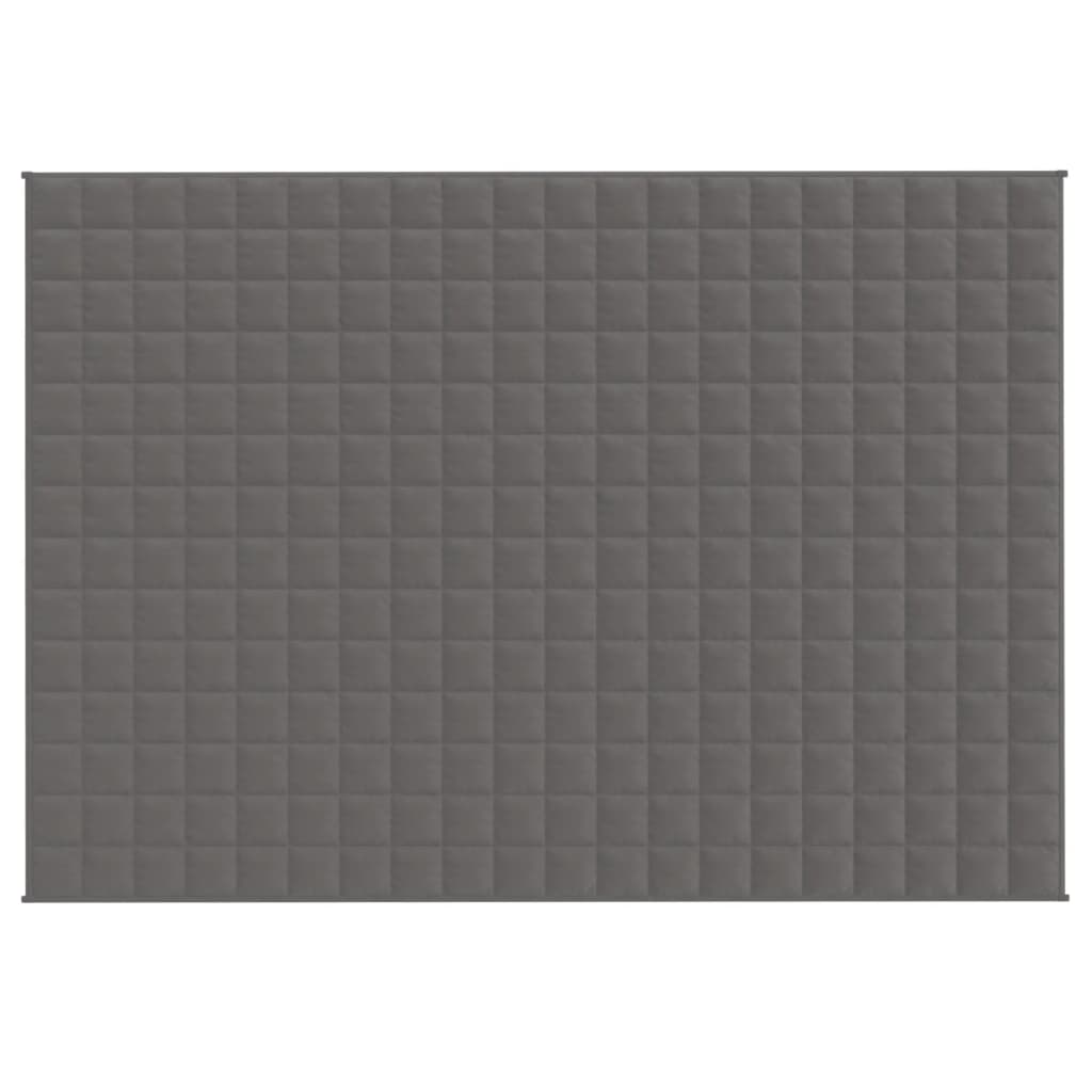 VIDAXL Coperta debole 140x200 cm 10 kg di tessuto grigio