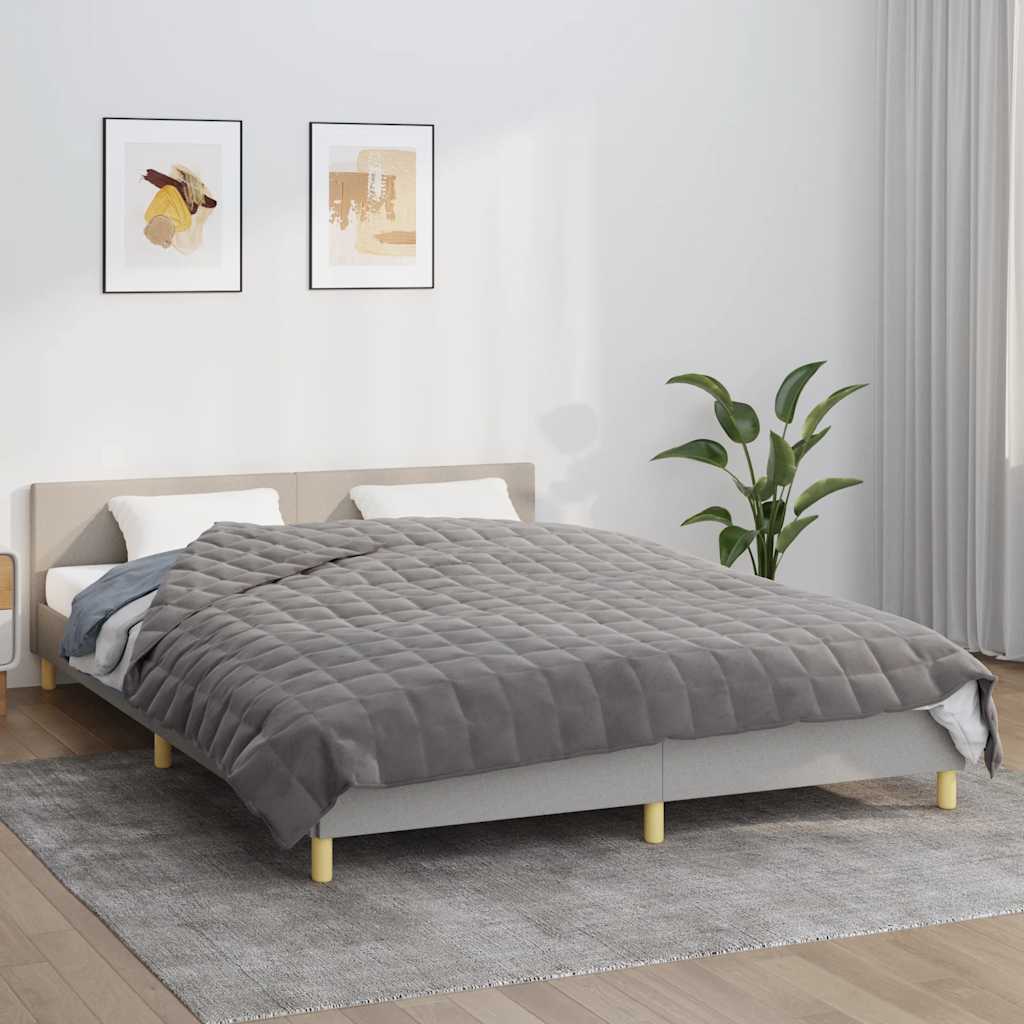 Vidaxx couverture lestée 220x240 cm 11 kg tissu gris