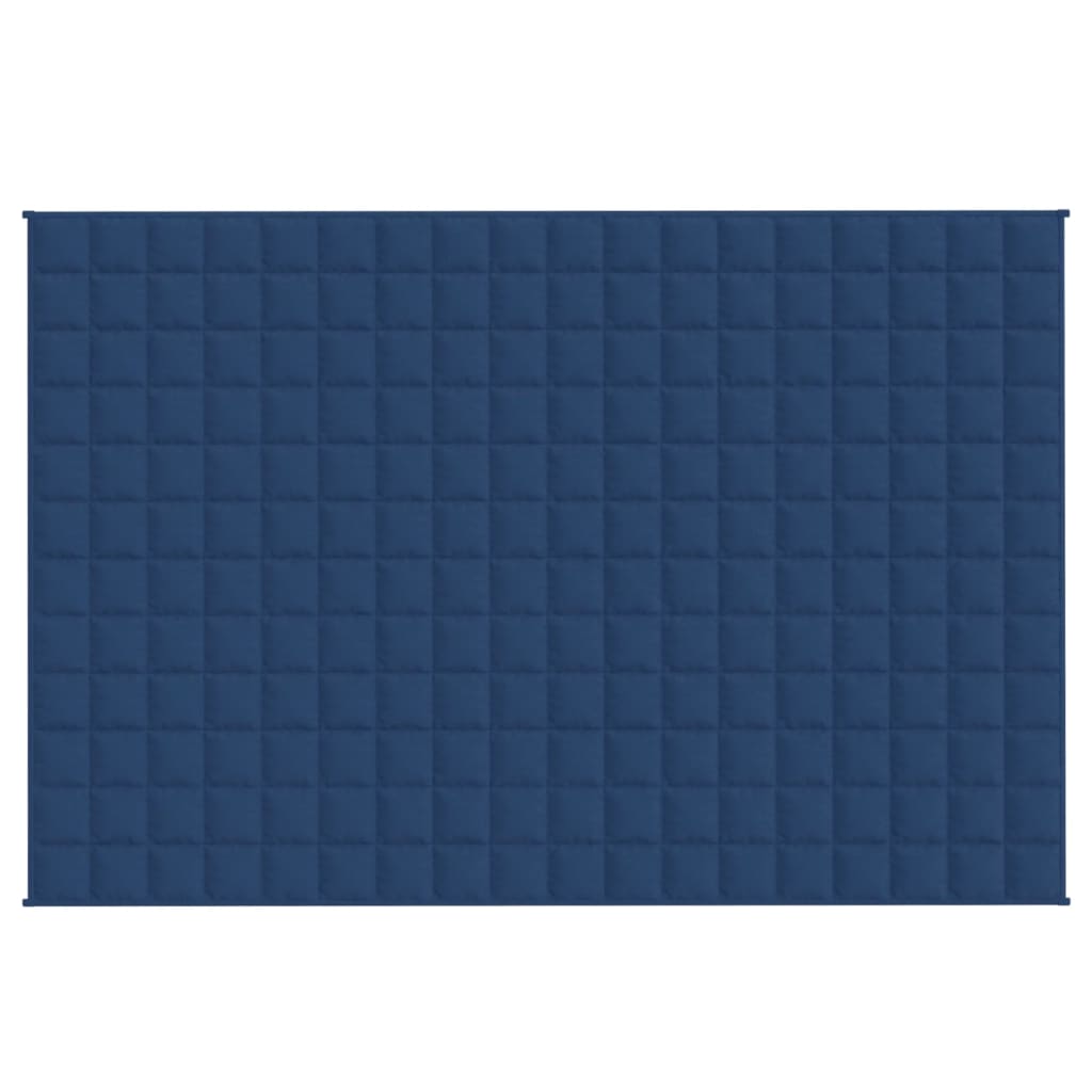 VIDAXL Coperta debole 135x200 cm 10 kg di tessuto blu