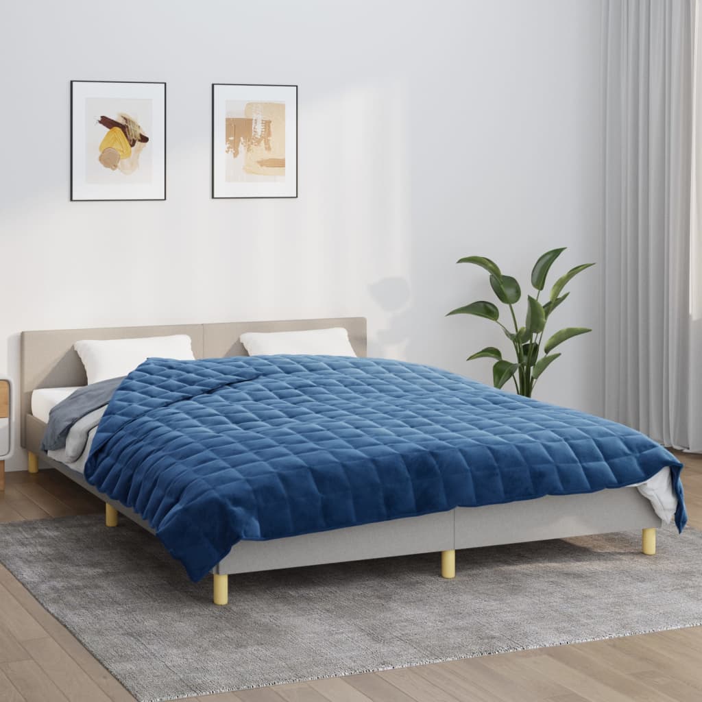 Vidaxx couverture lestée 220x240 cm 15 kg tissu bleu