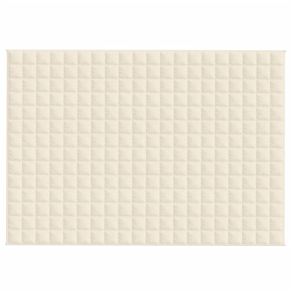 Vidaxx couverture lestée 140x200 cm 10 kg tissu crème clair