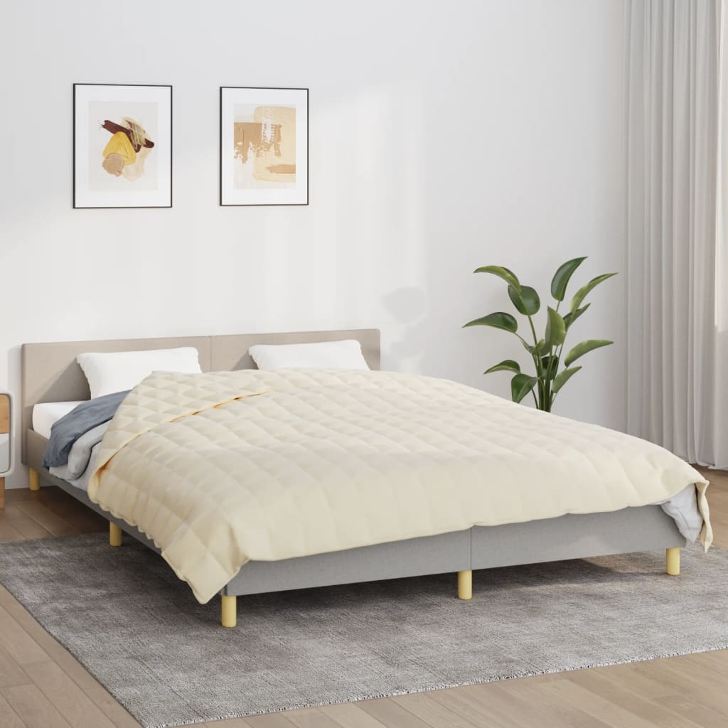 Vidaxx couverture lestée 220x240 cm 11 kg tissu crème clair