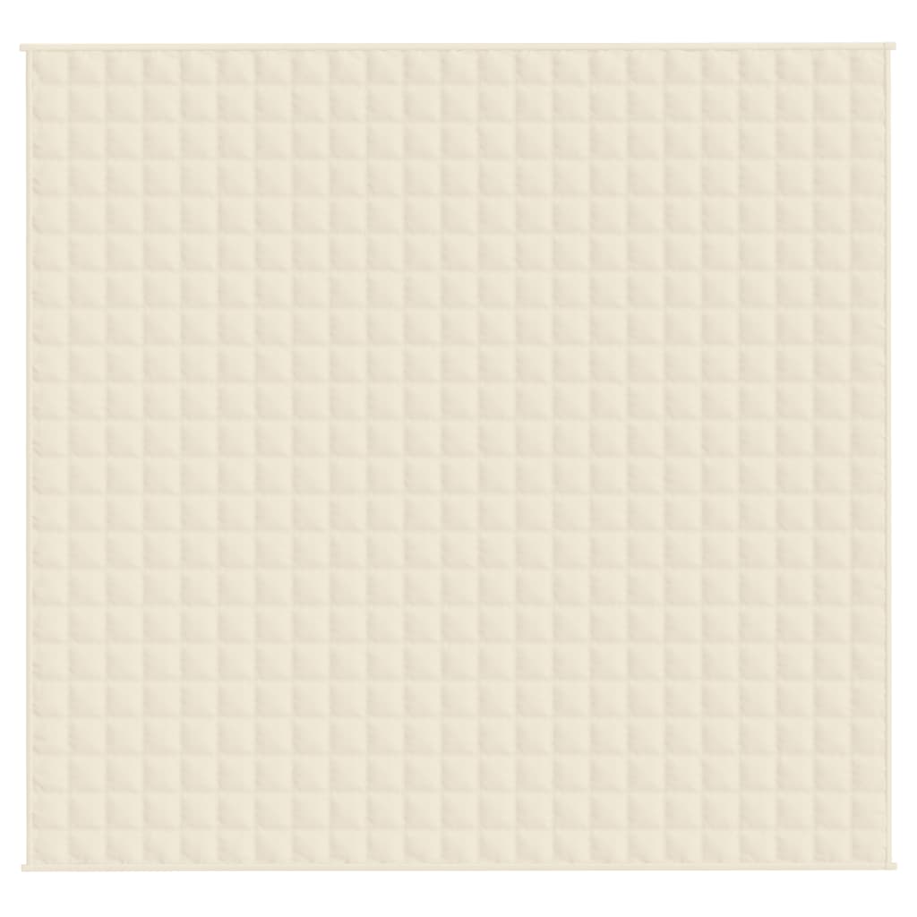 Vidaxx couverture lestée 220x230 cm 15 kg tissu crème clair