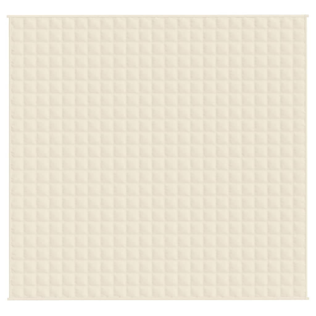 VIDAXL Coperta debole 220x230 cm 15 kg Crema leggera in tessuto