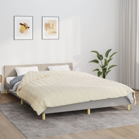 Vidaxx couverture lestée 220x230 cm 15 kg tissu crème clair