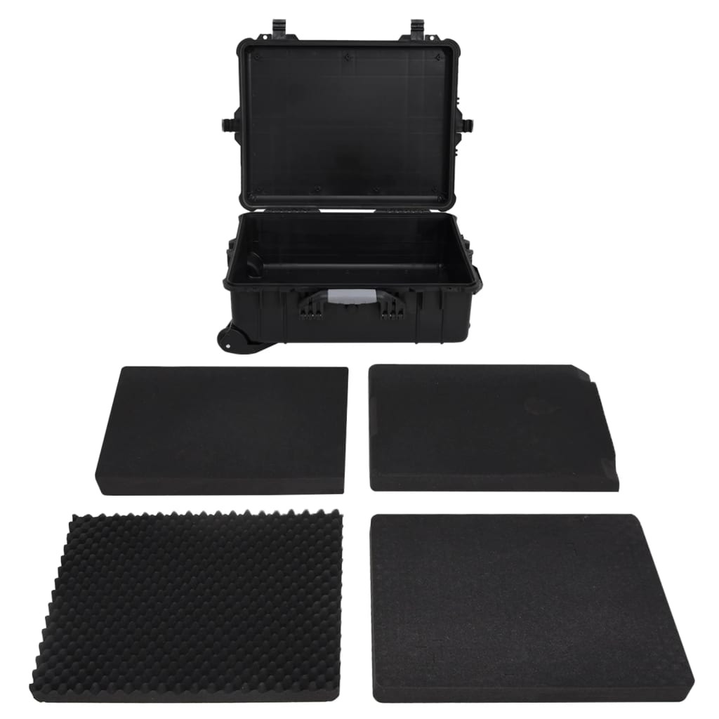 Vidaxl Flightcase on wheels 63x50x23 cm pp black