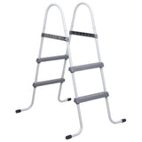 VidaXL échelle de piscine 84 cm gris acier