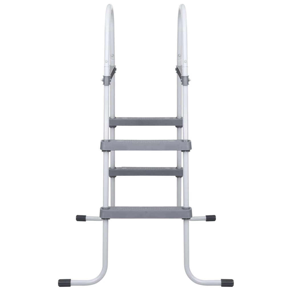 VidaXL échelle de piscine 84 cm gris acier