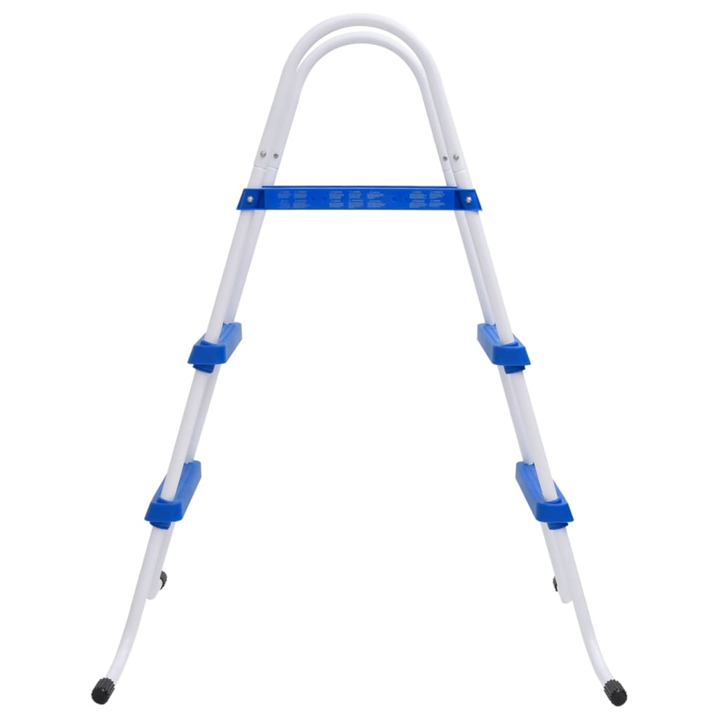 VidaXL échelle de piscine 84 cm bleu et blanc