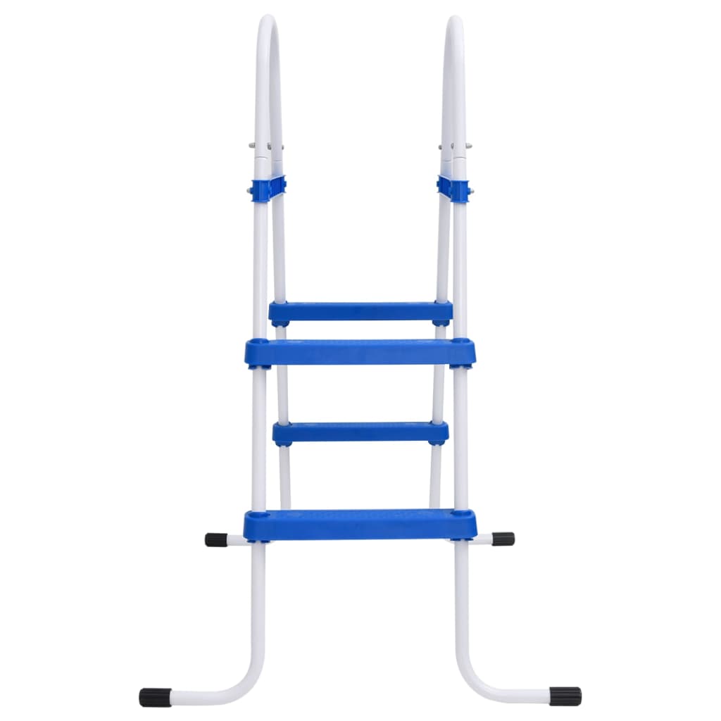 VidaXL échelle de piscine 84 cm bleu et blanc