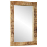 VidaXL miroir 70x50 cm bois de manguier massif et verre
