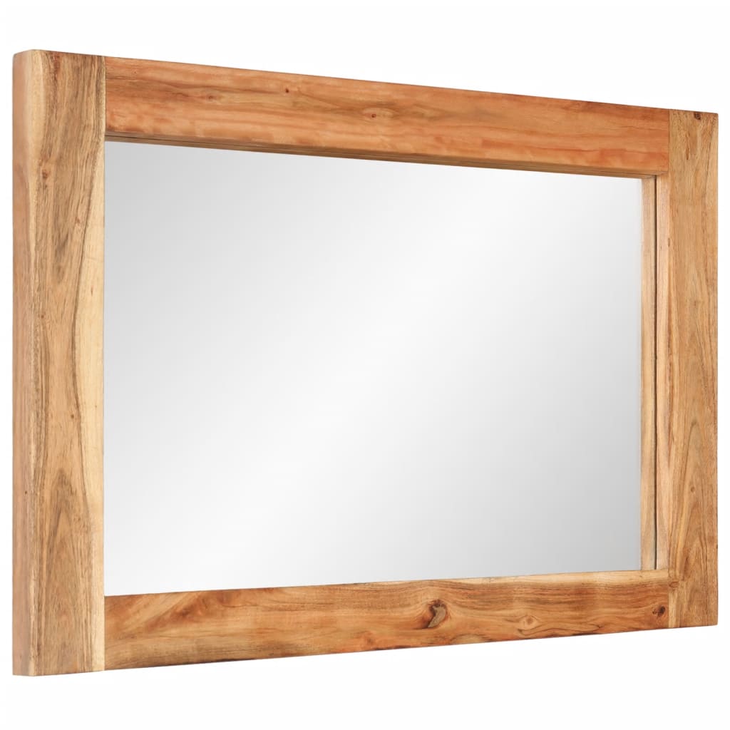 Miroir Vidaxx 70x50 cm bois d'acacia massif et verre