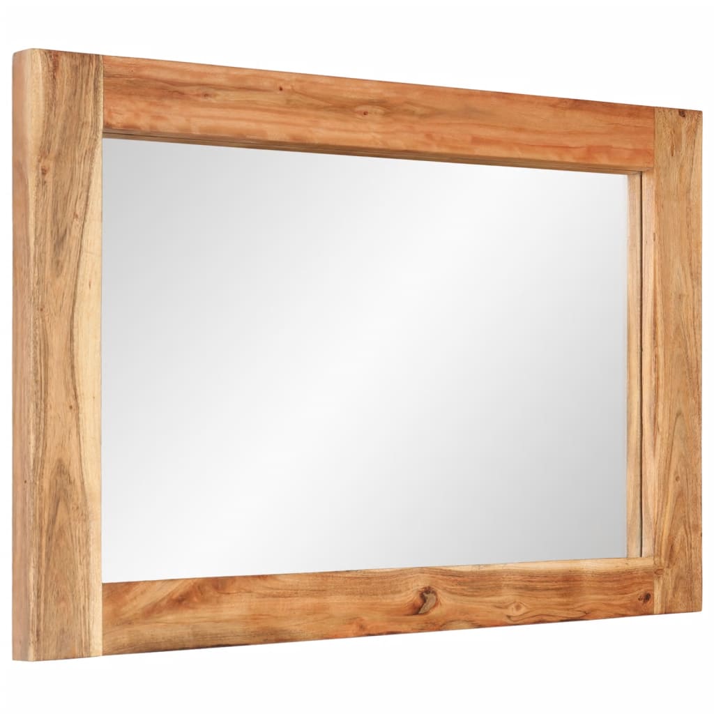 Vidaxl Mirror 70x50 cm Solid Acacia Wood and Glass