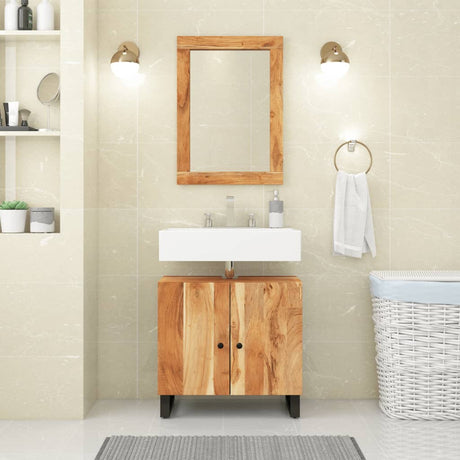 Miroir Vidaxx 70x50 cm bois d'acacia massif et verre
