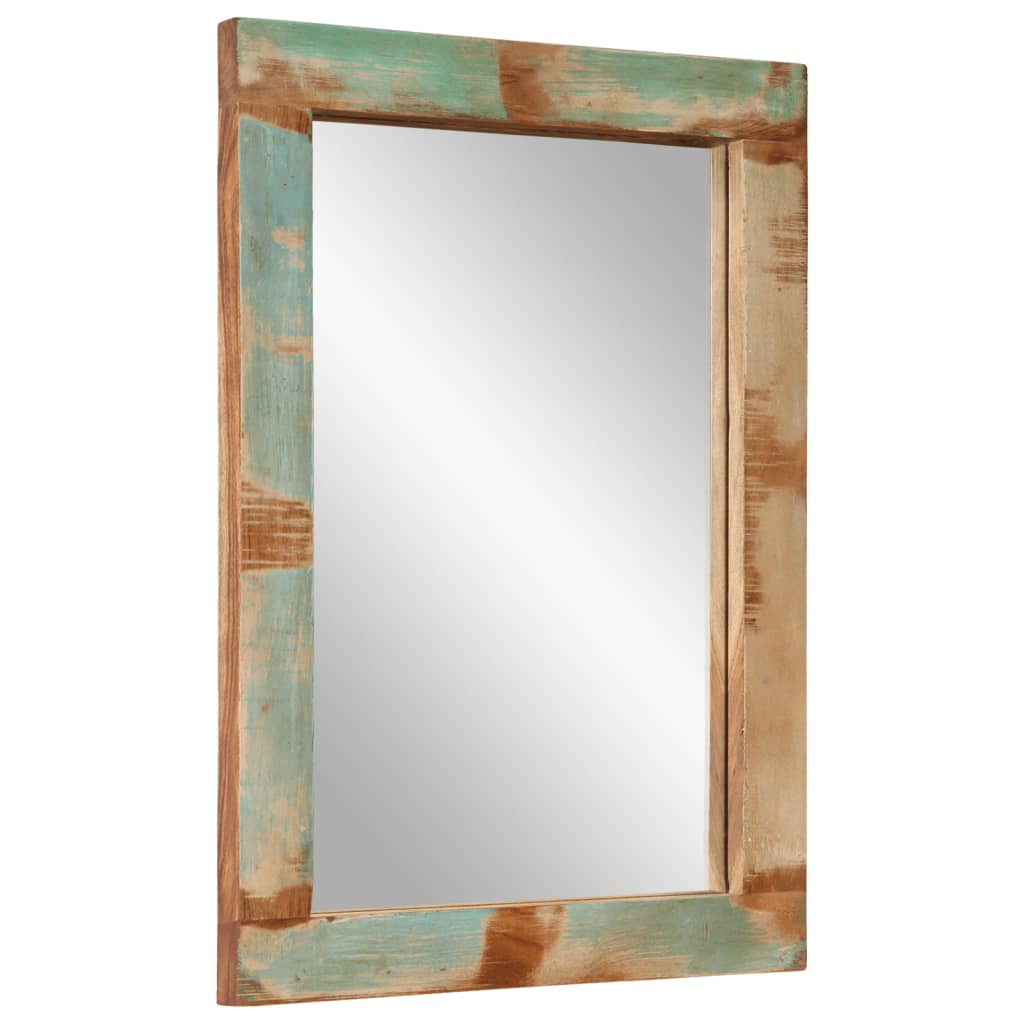 Vidaxl Mirror 70x50 cm de madera y vidrio reciclado sólido