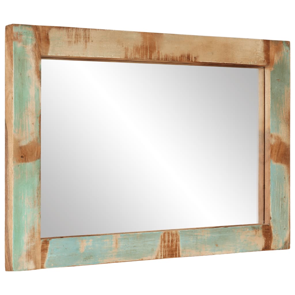 Vidaxl Mirror 70x50 cm de madera y vidrio reciclado sólido