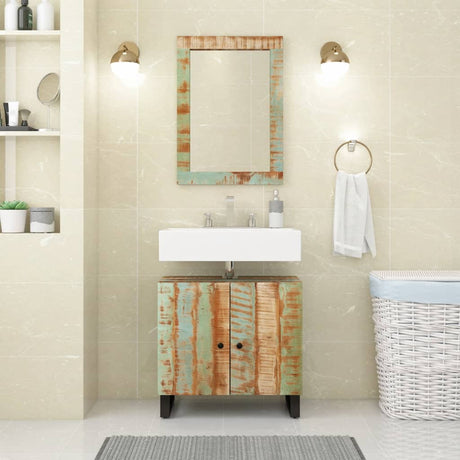 Miroir Vidaxx 70x50 cm bois massif recyclé et verre