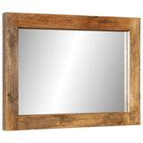 VidaXL miroir 70x50 cm bois de manguier massif et verre