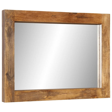 VidaXL miroir 70x50 cm bois de manguier massif et verre