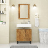 VidaXL miroir 70x50 cm bois de manguier massif et verre