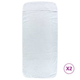 VidaXL serviettes de plage 2 pcs 400 g m² 60x135 cm tissu blanc