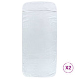 VidaXL serviettes de plage 2 pcs 400 g m² 75x200 cm tissu blanc