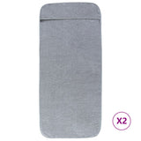 VidaXL serviettes de plage 2 pcs 400 g m² 60x135 cm tissu gris