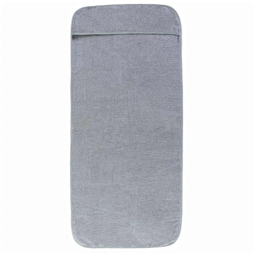 VidaXL serviettes de plage 2 pcs 400 g m² 75x200 cm tissu gris
