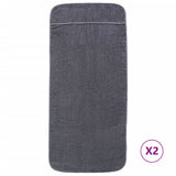 Vidaxx serviettes de plage 2 pcs 400 g m² 75x200 cm tissu anthracite