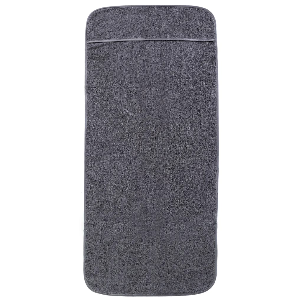 Vidaxx serviettes de plage 2 pcs 400 g m² 75x200 cm tissu anthracite