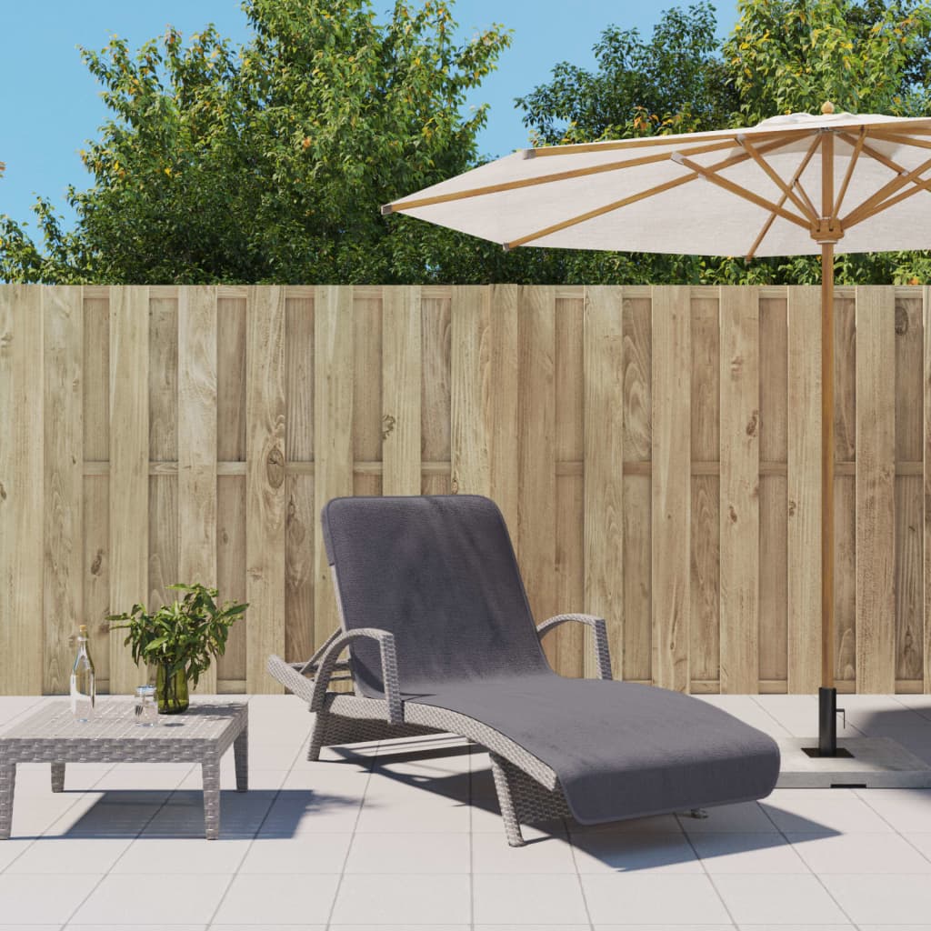 Vidaxx serviettes de plage 2 pcs 400 g m² 75x200 cm tissu anthracite