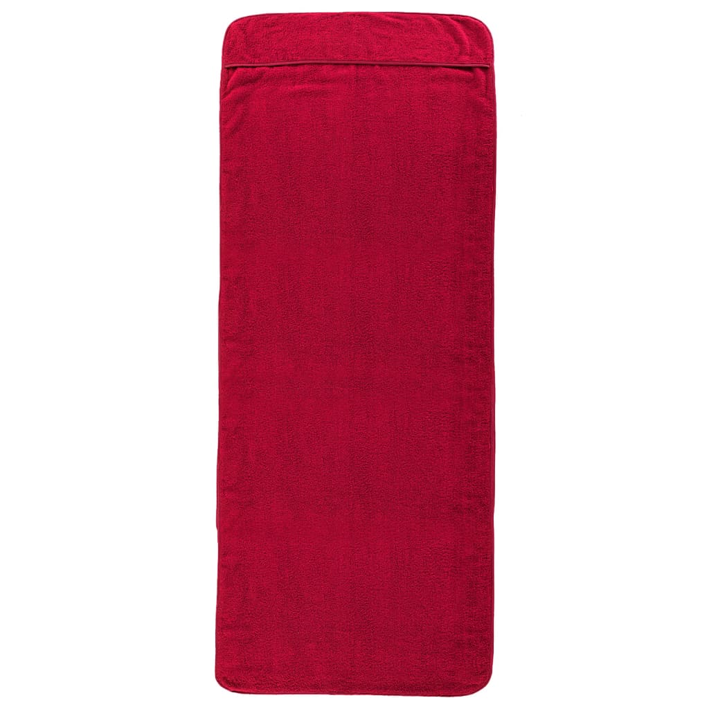 Brisače vidaxl pramenov 2 pc 400 g m² 60x135 cm tkanina Burgund Red