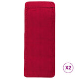 VidaXL serviettes de plage 2 pcs 400 g m² 75x200 cm tissu rouge bordeaux