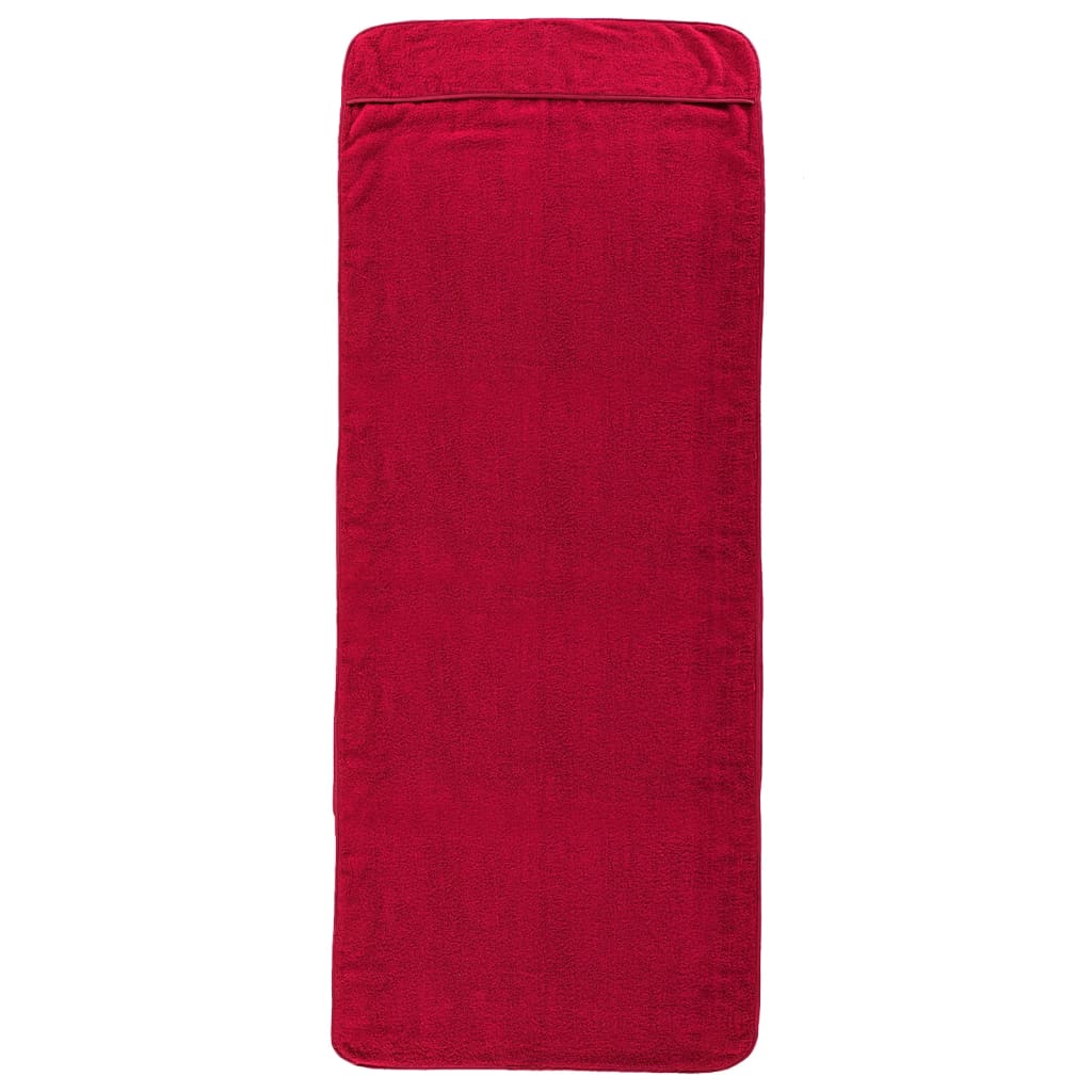 VidaXL serviettes de plage 2 pcs 400 g m² 75x200 cm tissu rouge bordeaux