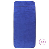 VidaXL serviettes de plage 2 pcs 400 g m² 60x135 cm tissu bleu royal