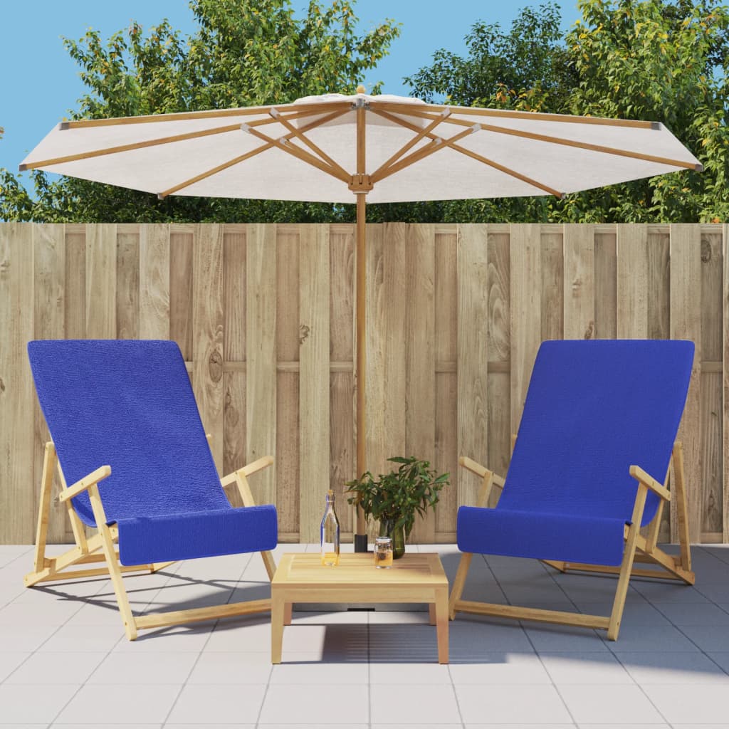 VidaXL serviettes de plage 2 pcs 400 g m² 60x135 cm tissu bleu royal