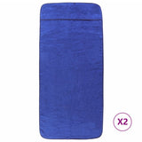 VidaXL serviettes de plage 2 pcs 400 g m² 75x200 cm tissu bleu royal