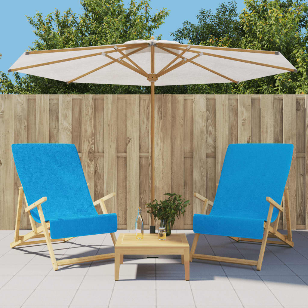VidaXL serviettes de plage 2 pcs 400 g m² 60x135 cm tissu turquoise