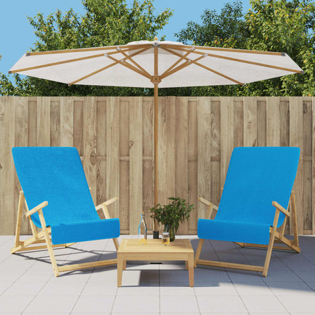 VidaXL serviettes de plage 2 pcs 400 g m² 60x135 cm tissu turquoise